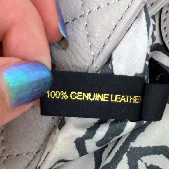 Rebecca Minkoff Quilted Affair Studded Mini Crossbody or Shoulder Flap Bag Grey - Picture 11 of 15